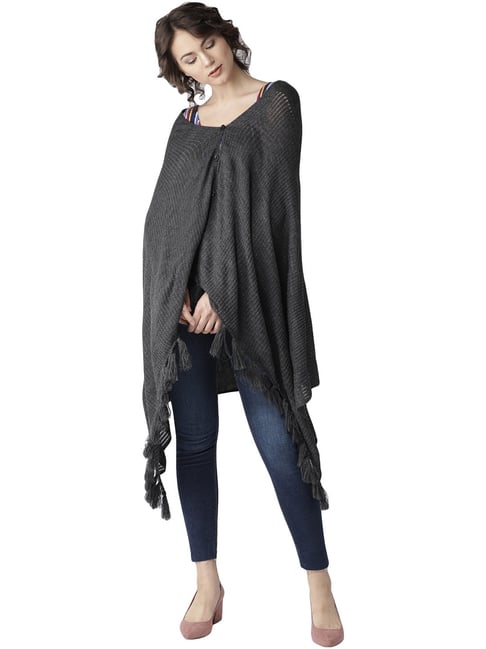 Style Quotient Grey Striped Shrug