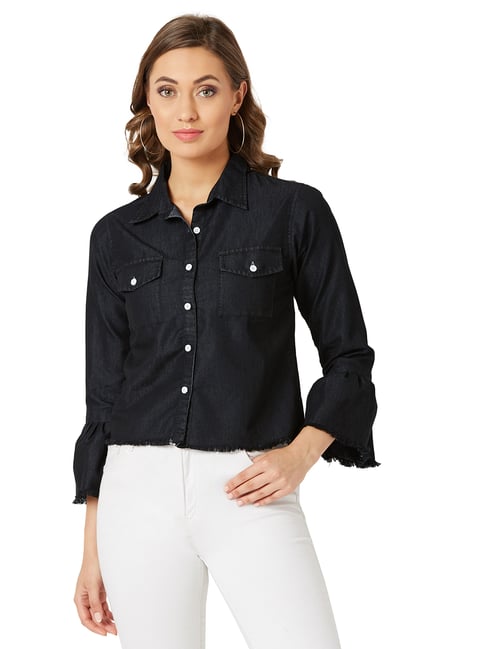 Miss Chase Black Relaxed Fit Jacket-picture-12