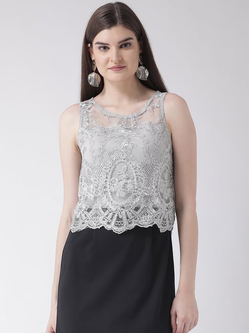 Buy Latin Quarters Grey Lace Dress for Women Online Tata CLiQ