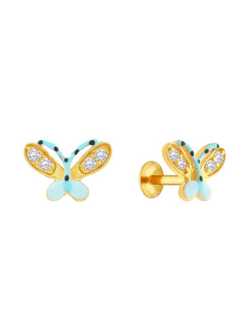 Baby Earrings In Malabar Gold Buy Malabar Gold And Diamonds 22 Kt