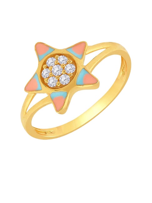 Traditionally Detailed 22KT Gold Ring For Kids