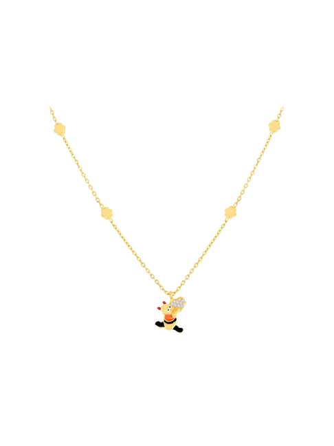 N Kids Diamond Pendant With Chain Online Jewellery Shopping India | Yellow  Gold 14K | Candere by Kalyan Jewellers