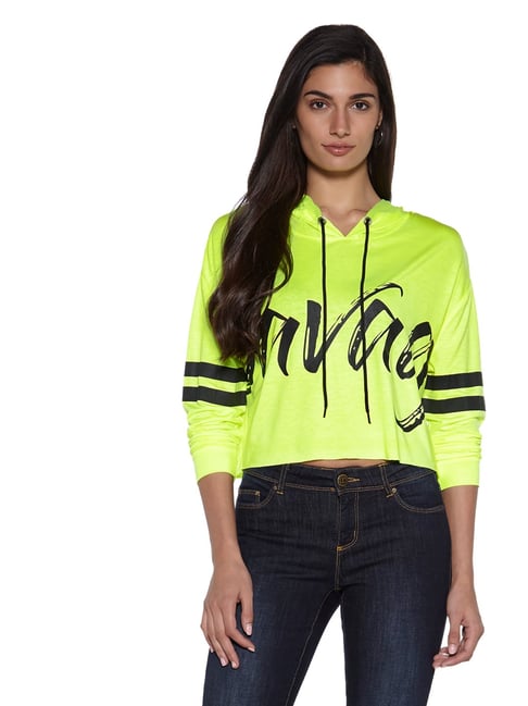 neon green hoodie women's