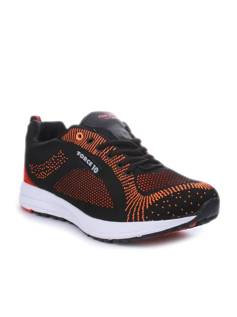 Force 10 by Liberty Men's Orange & Black Running Shoes