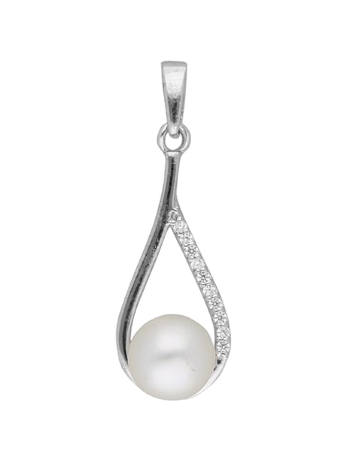 Sri Jagdamba Pearls Prachi 92.5 Sterling Silver Pendant without Chain-image-46