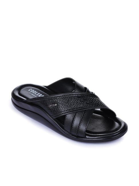 Coolers Formal Black Thong Slippers For Mens COOL991 By Liberty
