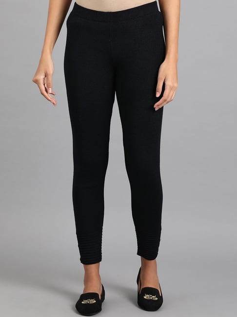 Buy Forever 21 Navy Regular Fit Leggings for Women Online @ Tata CLiQ