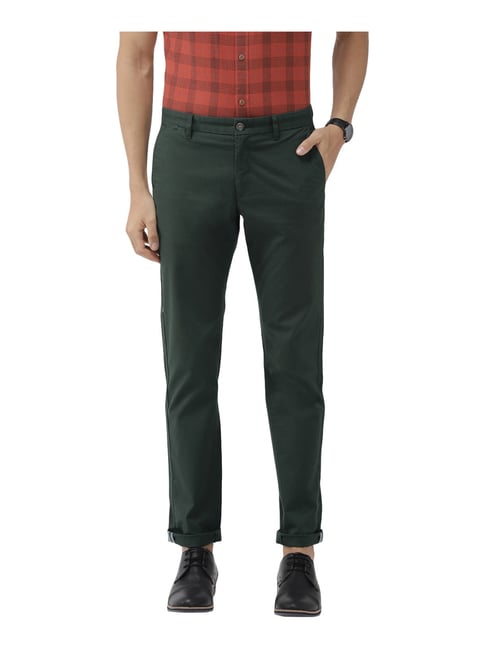 Indian Terrain Men Casual Wear Solid Trousers | KNOCKOUT | Brown | 90712