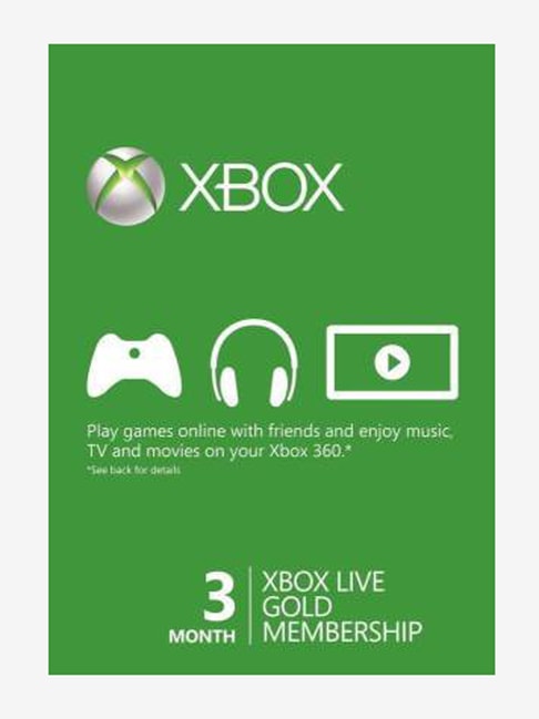 Buy Xbox Live 3 Month Gold Membership Card (Xbox 360 & Xbox One) Online ...