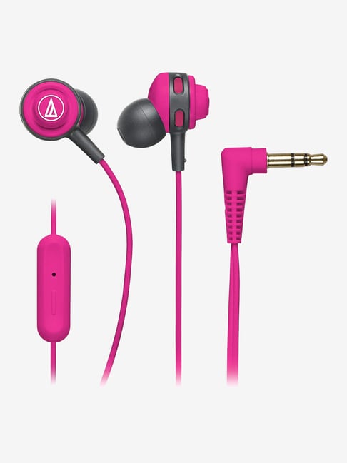 Audio Technica Sonicsport Ath Cor150Ispk In The Ear Wired Headphone With Mic Pink