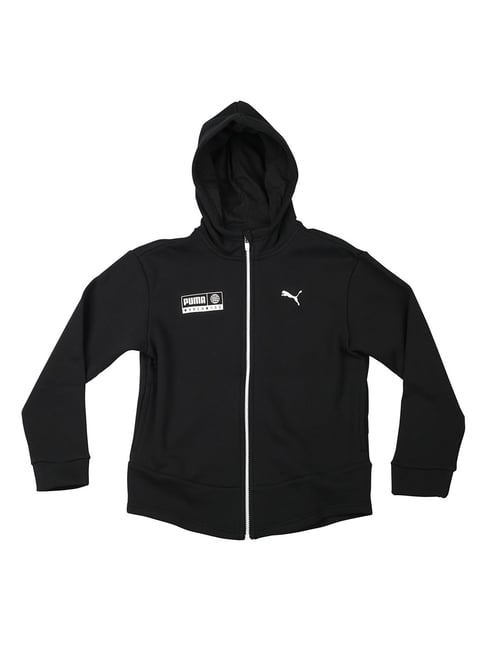 PUMA Full Sleeves Placement Brand Name Printed Jacket Black Online in  India, Buy at Best Price from Firstcry.com - 15265943