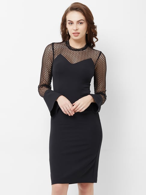 Buy Bebe Black Lace Dress Online At Best Prices Tata Cliq