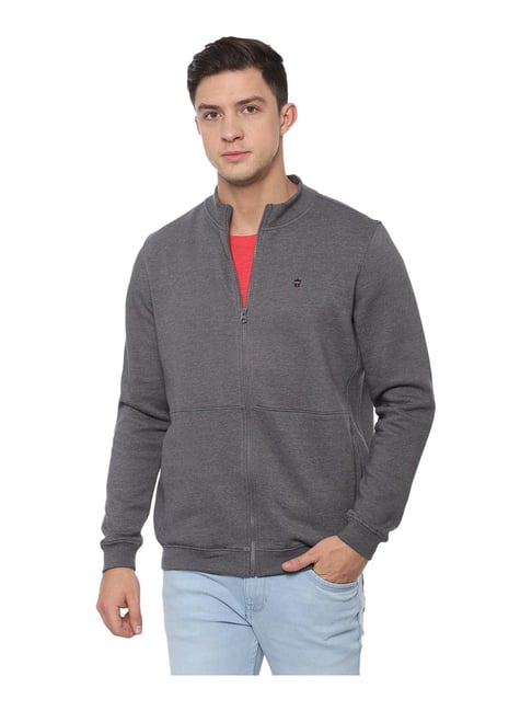 mock collar sweatshirt