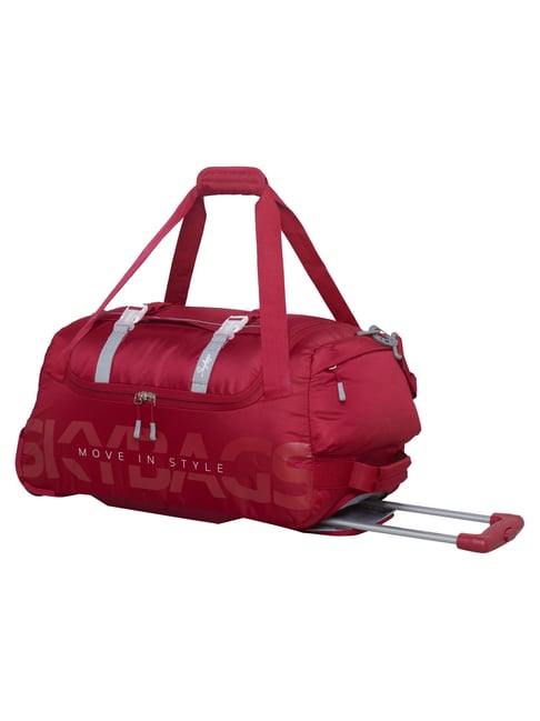 Buy Skybags Snazzy Carmine Red Large Soft Duffle Trolley 55 cm