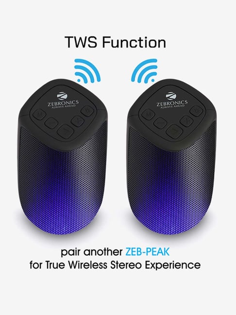 Buy Zebronics Zeb - Peak 5W Bluetooth Speaker (Black) Online at Best ...