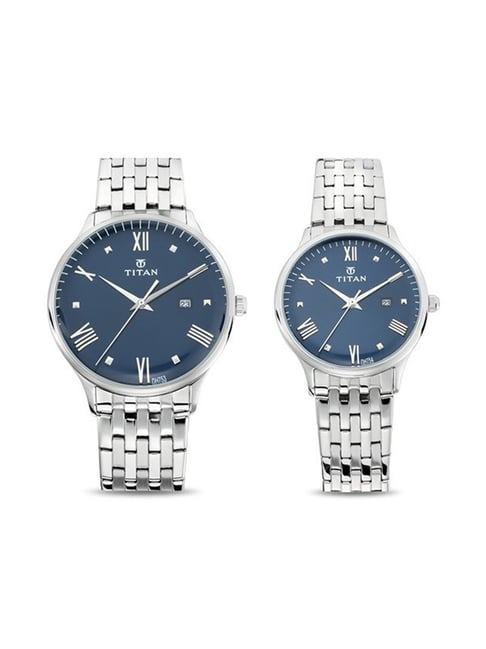 titan couple watches leather belt