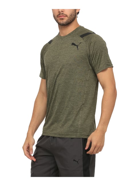 olive green puma shirt