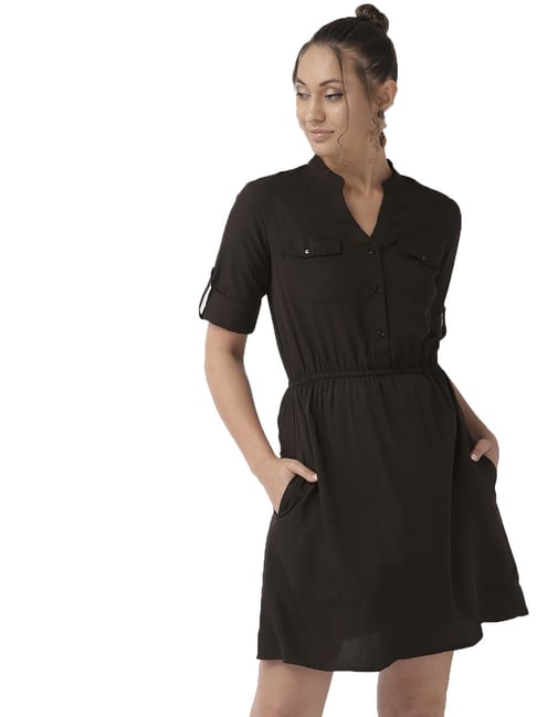 Style Quotient Black Above Knee Dress Price in India