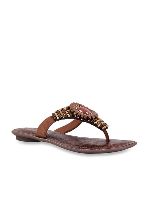 Catwalk Women's Brown Thong Sandals