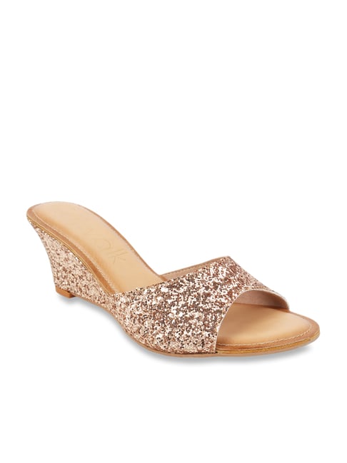 Catwalk Women's Rose Gold Casual Wedges