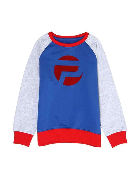 Pepe Jeans Kids Blue Printed Sweatshirt