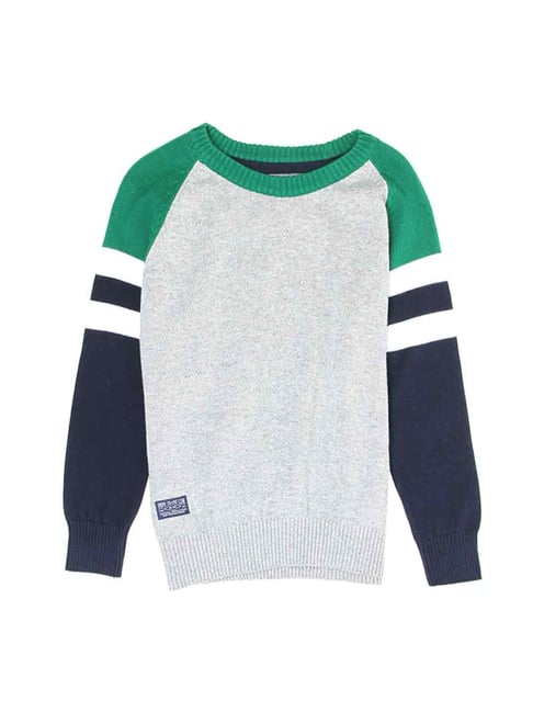 Pepe Jeans Kids Grey Textured Sweater