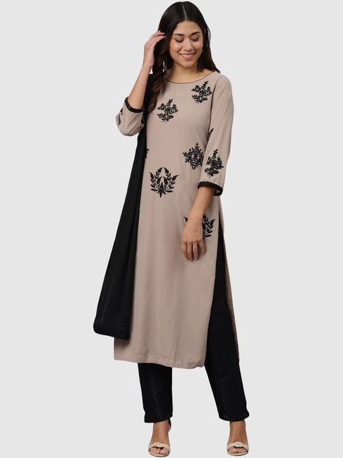 Buy Earthy Touch 100% Cotton Knit Full Sleeves Kurti with Salwar & Dupatta  Set With Floral Embroidered Red for Girls (7-8Years) Online in India, Shop  at FirstCry.com - 15519123