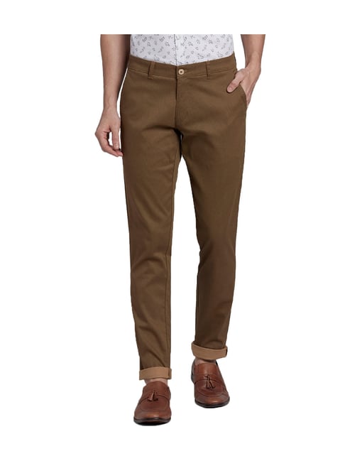 Parx Dark Khaki Tapered Fit Trouser