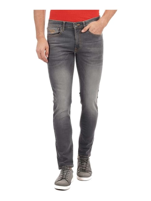 Pepe Jeans Grey Cotton Skinny Fit Jeans