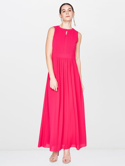 women's pink maxi dress