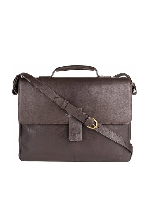 Buy Hidesign Bowfell 02 Brown Solid Medium Laptop Messenger Bag