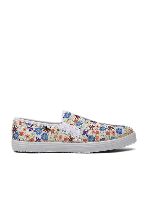 Womens hot sale floral plimsolls