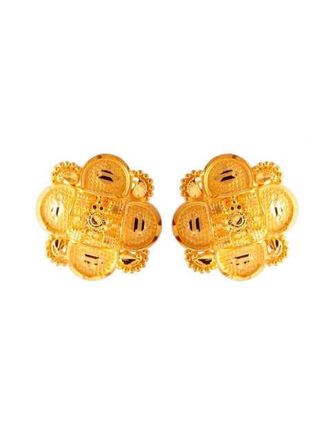 P.C. Chandra Jewellers 22KT Yellow Gold Stud Earrings for Women - 3.91 Gram  : Amazon.in: Fashion