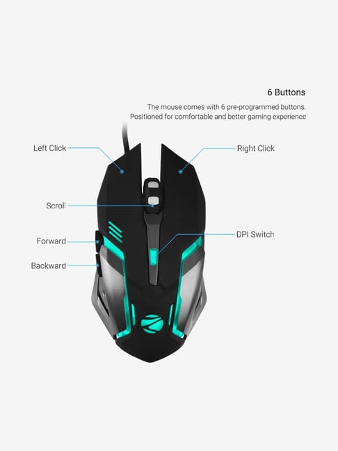 Buy Zebronics Zeb-Transformer-M Wired RGB Gaming Optical Mouse Online