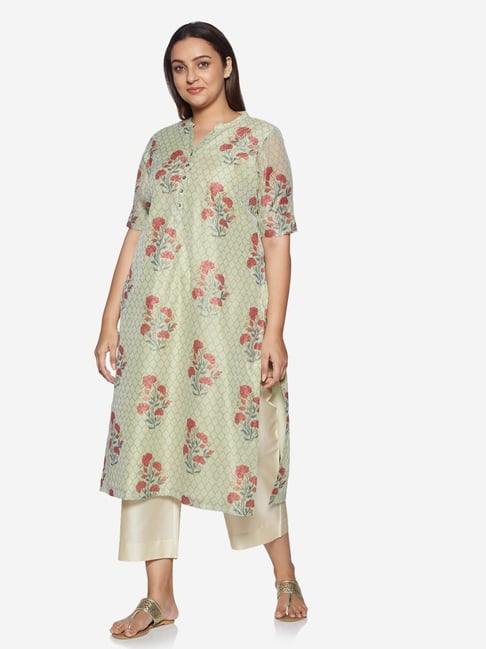 Diza Curve by Westside Mint Green Printed A-line Kurta