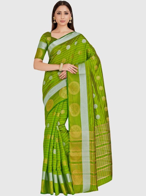 Handwoven Zari Less Korvai Border Arani Premium Silk Saree - Seerat