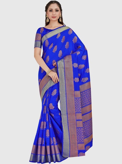 Royal Blue Color Banarasi Silk Saree