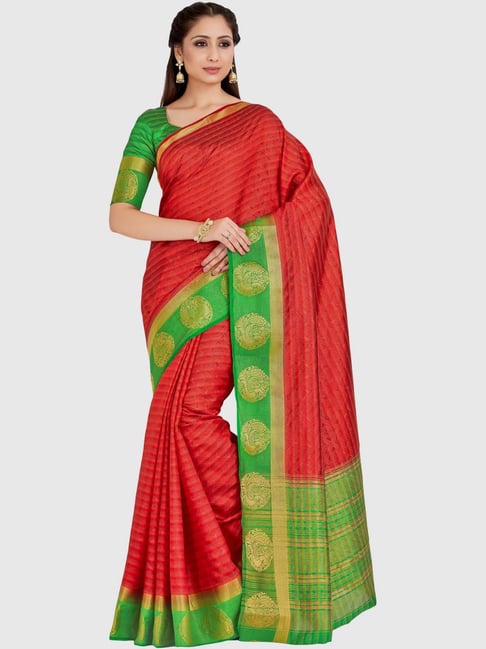 Arani pattu pooja dots thread worked saree – www.vannamayil.com