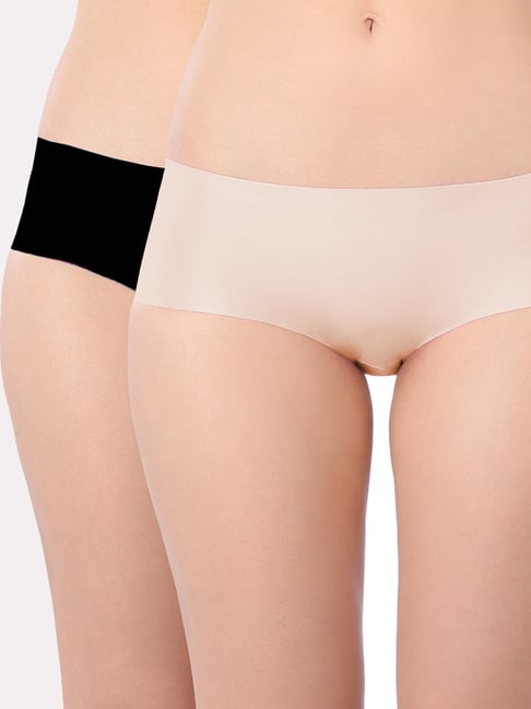 Buy Triumph Black & Beige Hipster Panty - Pack Of 2 for Women