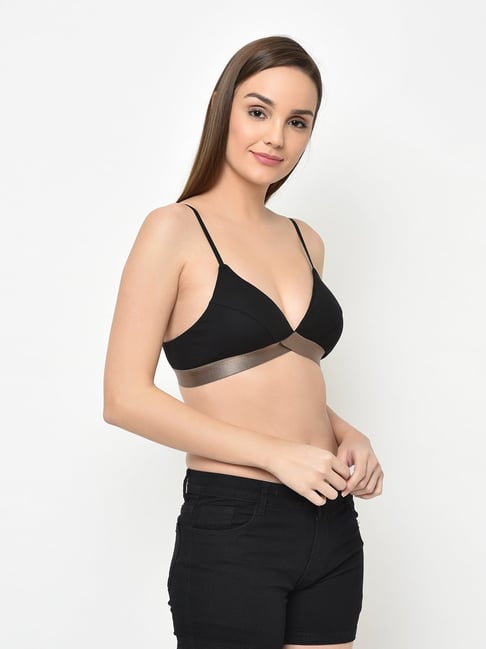 Buy Da Intimo Black Non Wired Padded Bralette for Women Online @ Tata CLiQ