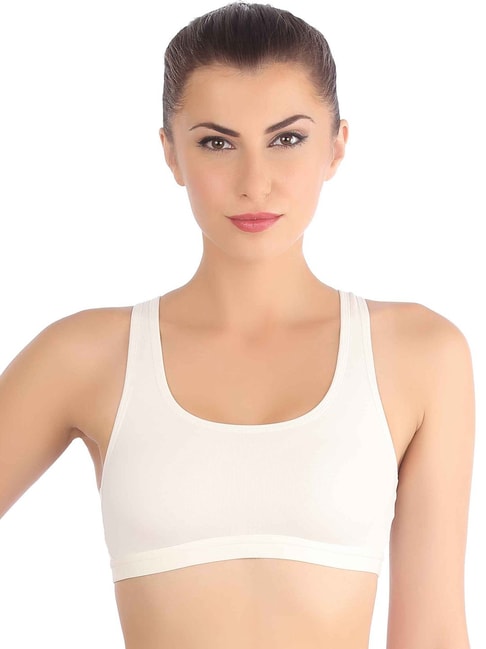 Buy Triumph White Non-Padded Sports Bra for Women Online @ Tata CLiQ