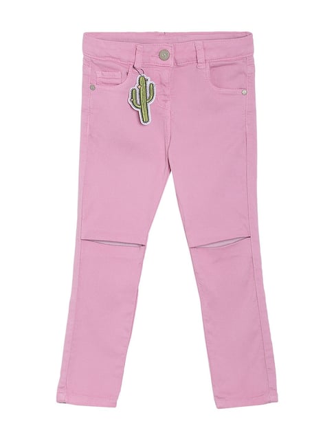 Tales & Stories Kids Pink Solid Trousers