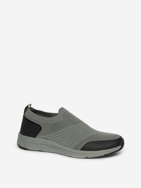Buy SOLEPLAY by Westside Sage Green Slip-On Sneakers For Men Online At ...