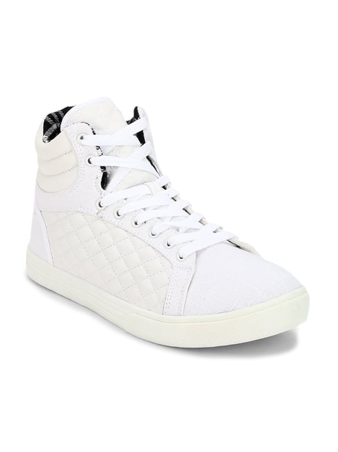 Truffle Man by Truffle Collection White Ankle High Sneakers