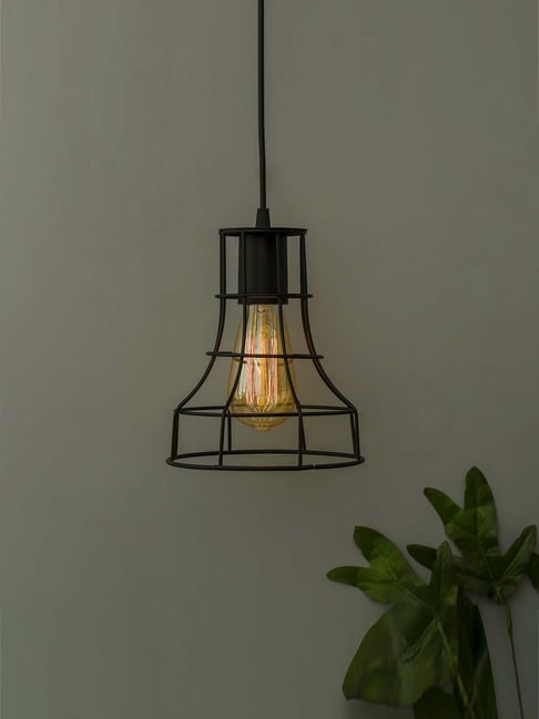 Homesake Black Shade Shaped Hanging Lamp - Set of 1 (Bulb not included)-picture-37