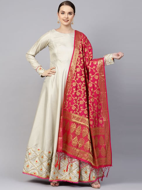 inddus anarkali kurta with dupatta