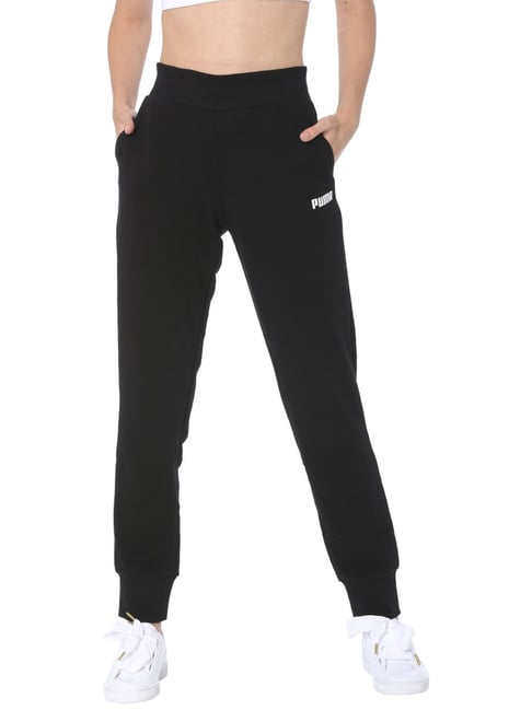 Puma Black Mid Rise Joggers