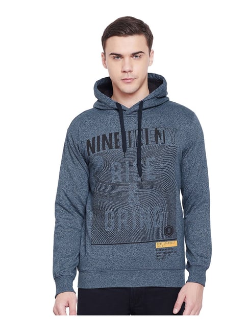 Buy Duke Blue Printed Hoodie for Men Online Tata CLiQ