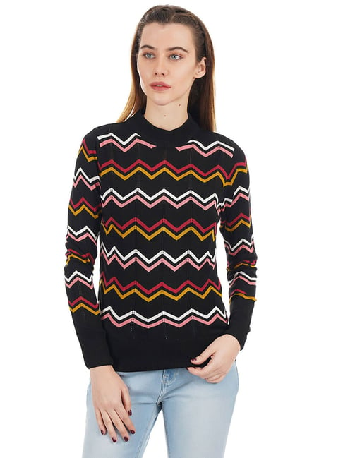 Pepe Jeans Black Printed Sweater