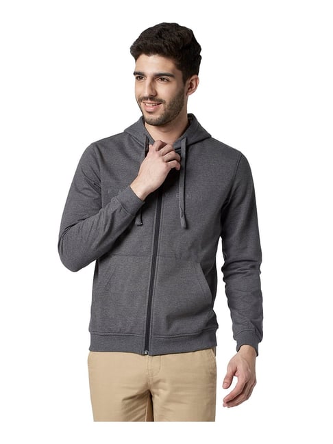 Buy Park Avenue Dark Grey Slim Fit Hoodie for Men Online Tata CLiQ